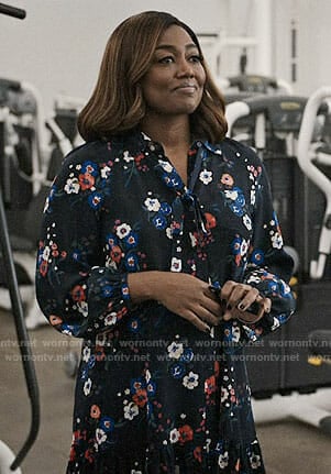 Daisy's floral long sleeved dress on Madam Secretary