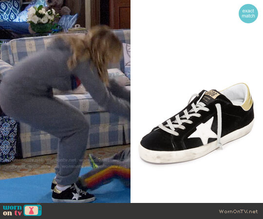 Golden Goose Superstar Velvet Sneakers worn by DJ Tanner-Fuller (Candace Cameron Bure) on Fuller House