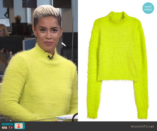 H&M Short Mock Turtleneck Sweater worn by Sibley Scoles on E! News