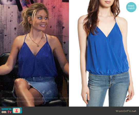 Joie Abriella Silk Surplice Camisole worn by DJ Tanner-Fuller (Candace Cameron Bure) on Fuller House
