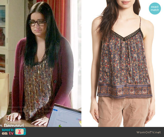 Joie Harriet Floral Silk Tank worn by Alex Dunphy (Ariel Winter) on Modern Family