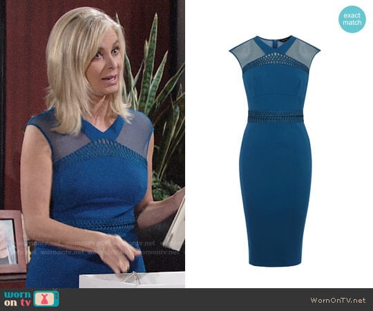 Karen Millen Lace & Mesh Dress worn by Ashley Abbott (Eileen Davidson) on The Young and the Restless