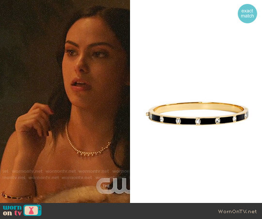 Kate Spade Crystal & Enamel Hinge Bangle worn by Veronica Lodge (Camila Mendes) on Riverdale