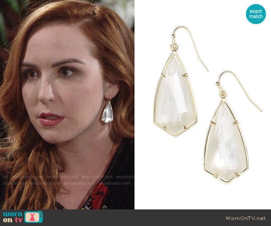 Kendra Scott Carla Earrings worn by Mariah Copeland (Camryn Grimes) on The Young and the Restless