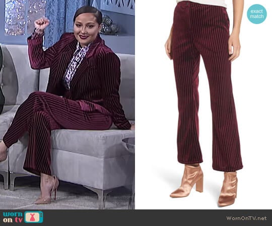 Velour Ankle Trousers by Leith worn by Adrienne Houghton on The Real