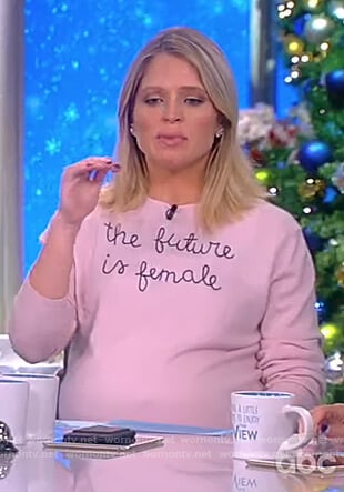 Sara's the future is female sweater on The View