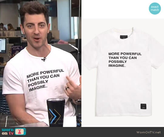 Powerful Tee by Rag & Bone worn by Will Marfuggi on E! News