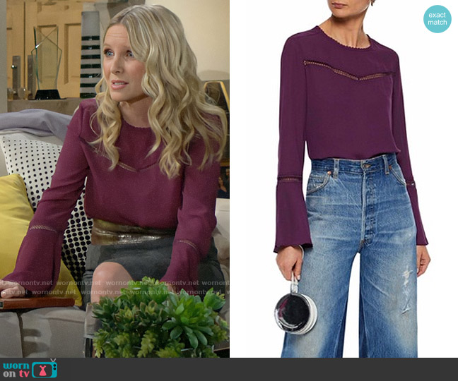 Rebecca Minkoff Chava Top worn by Christine Blair Williams (Lauralee Bell) on The Young and the Restless
