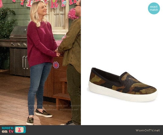 Sam Edelman Becker Camouflage Slip On Sneaker worn by Penny Hofstadter (Kaley Cuoco) on The Big Bang Theory