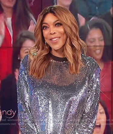 Wendy’s silver sequin top on The Wendy Williams Show