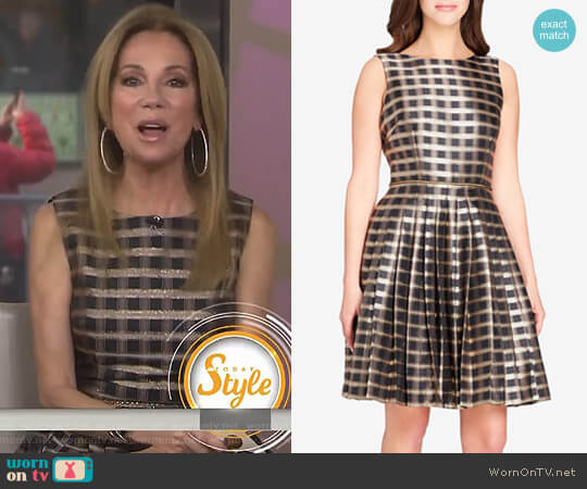 Jacquard Fit & Flare Dress by Tahari worn by Kathie Lee Gifford on Today