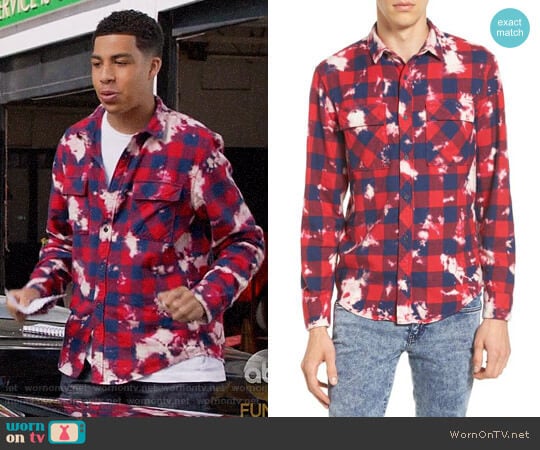 The Rail Bleach Plaid Shirt worn by Andre Johnson Jr (Marcus Scribner) on Black-ish