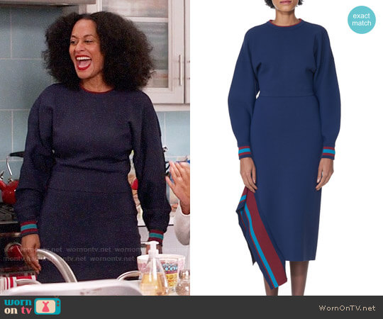 Tibi Jacquard Knit Pullover and Skirt worn by Rainbow Johnson (Tracee Ellis Ross) on Black-ish