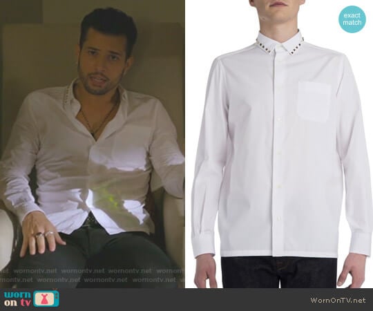 Rockstud Cotton Shirt by Valentino worn by Sam Flores (Rafael de la Fuente) on Dynasty