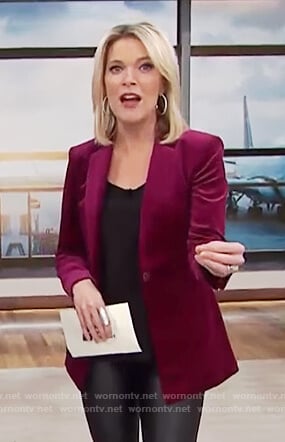 Megyn’s purple velvet blazer on Megyn Kelly Today