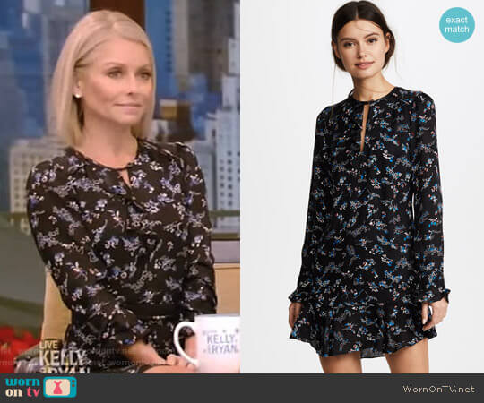 WornOnTV: Kelly’s black floral keyhole dress on Live with Kelly and ...