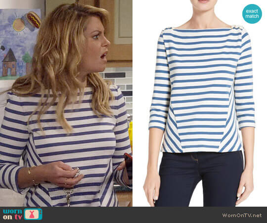 Veronica Beard Lincoln Mariner Top worn by DJ Tanner-Fuller (Candace Cameron Bure) on Fuller House
