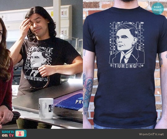 6 Dollar Shirts Alan Turing Tribute T-shirt worn by Cisco Ramon (Carlos Valdes) on The Flash