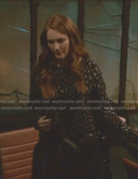 Abby's grey leopard print sweater on Scandal