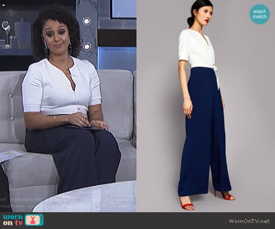 'Aleeix' Jumpsuit by Ted Baker worn by Tamera Mowry on The Real