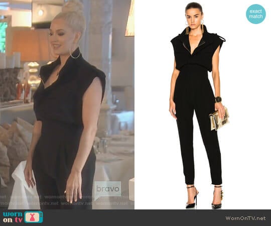 Jumpsuit in Black by Alexandre Vauthier worn by Erika Jayne on The Real Housewives of Beverly Hills