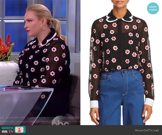 Willa Embellished Top by Alice + Olivia worn by Meghan McCain on The View