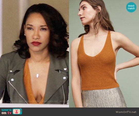 Anthropologie Moth Cropped Sweater Tank worn by Iris West (Candice Patton) on The Flash