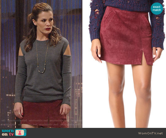 Blank Denim Ruby Skirt worn by Chelsea Lawson (Melissa Claire Egan) on The Young and the Restless