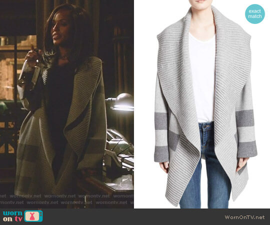 Gorlan Oversize Open Cardigan by Burberry worn by Olivia Pope (Kerry Washington) on Scandal