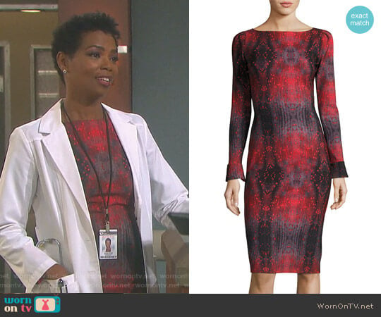 'Darsey' Dress by Chiara Boni La Petite Robe worn by Valerie Grant (Vanessa Williams) on Days of our Lives