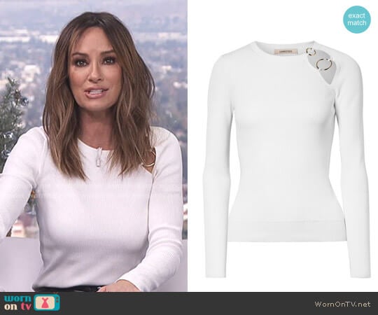 'Sienna' Cutout Top by Cushnie et Ochs worn by Catt Sadler on E! News