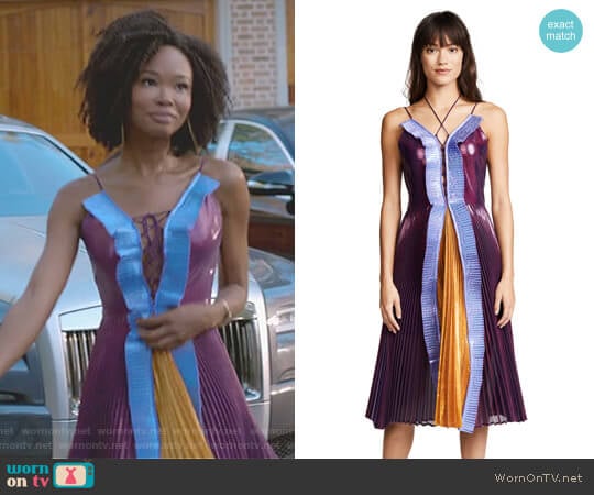 'Gwen' Dress by Delfi Collective worn by Monica Colby (Wakeema Hollis) on Dynasty