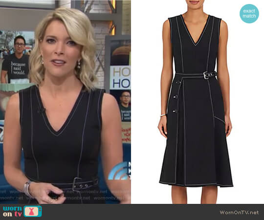 Cotton-Blend Ponte A-Line Belted Dress by Derek Lam worn by Megyn Kelly on Today