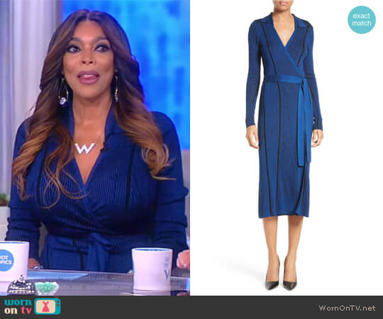 Ribbed Wrap Dress by Diane von Furstenberg worn by Wendy Williams on The View