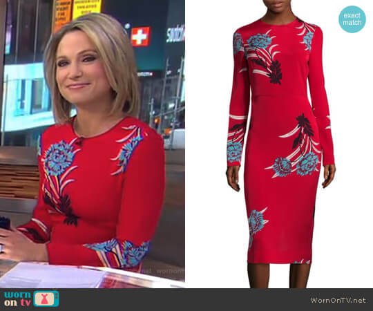 Wornontv Amys Red Floral Dress On Good Morning America Amy Robach Clothes And Wardrobe From Tv 