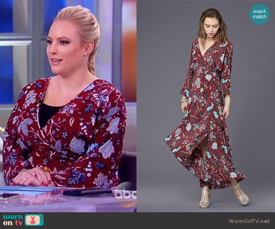 Long Sleeve Asymmetric Hem Dress by Diane von Furstenberg worn by Meghan McCain on The View