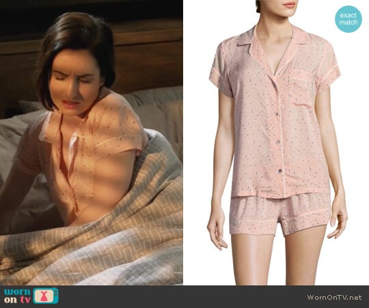 Victoria Pajama Set by Eberjey worn by Jennifer Short (Zoe Lister-Jones) on Life in Pieces