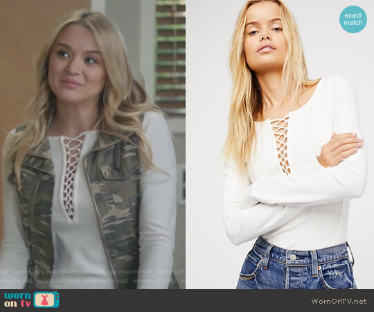 We The Free Jacqui Layering Top by Free People worn by Clementine Hughes (Hunter King) on Life in Pieces