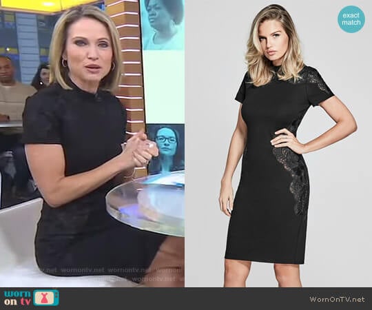 'Hamor' Lace Dress by Guess worn by Amy Robach on Good Morning America