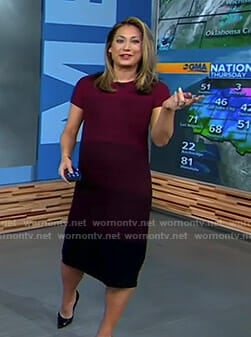 Ginger's red ombre maternity dress on Good Morning America