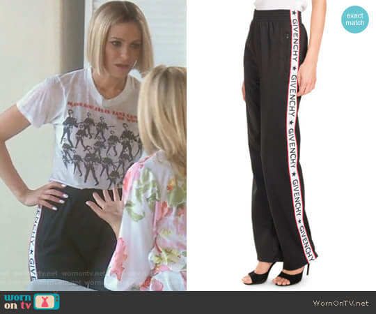 Logo-Tape Pull-On Pants by Givenchy worn by Dorit Kemsley  on The Real Housewives of Beverly Hills