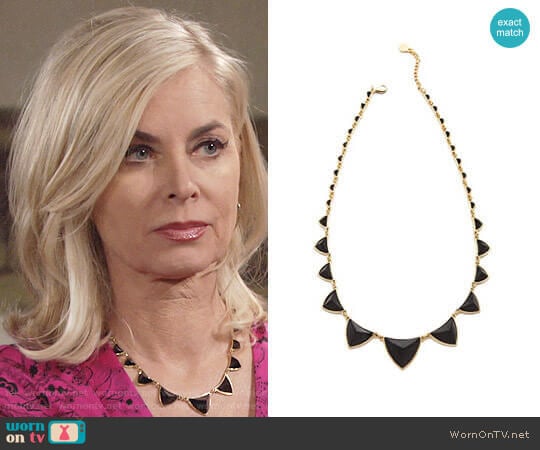 House of Harlow Pyramid Station Necklace worn by Ashley Abbott (Eileen Davidson) on The Young and the Restless