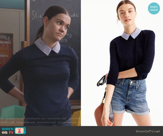 Collared Tippi sweater by J. Crew worn by Callie Jacob (Maia Mitchell) on The Fosters