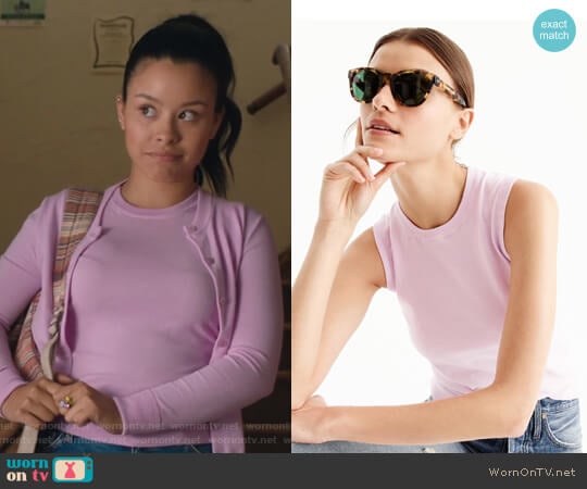 Cotton Jackie shell by J. Crew worn by Mariana Foster (Cierra Ramirez) on The Fosters