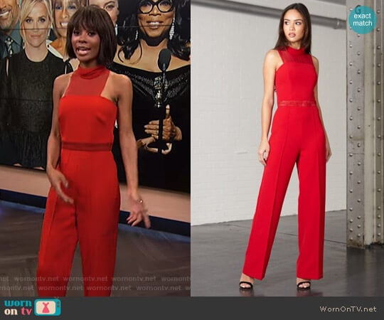 'Riley' Jumpsuit by Joe's Jungle worn by Zuri Hall on E! News