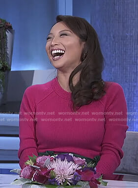 Jeannie’s pink sweater on The Real