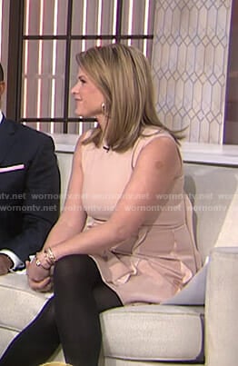 Jenna's pink ruffled sleeveless dress on Today