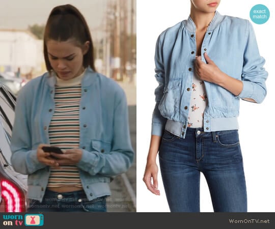 Briggite Denim Bomber Jacket by Joe's Jeans worn by Callie Jacob (Maia Mitchell) on The Fosters