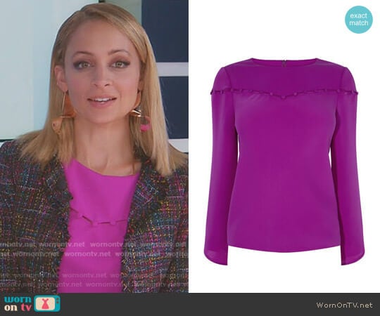 Button Detail Blouse by Karen Millen worn by Portia Scott-Griffith (Nicole Richie) on Great News