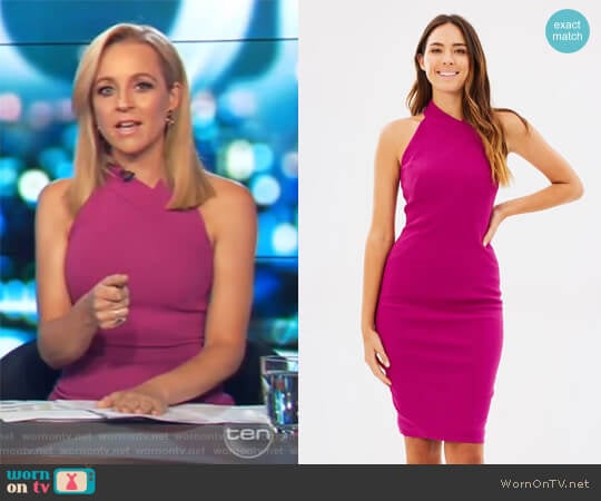 Cut-Out Pencil Dress by Karen Millen worn by Carrie Bickmore on The Project